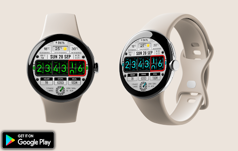 Digital RetroFlip Watch face screenshot