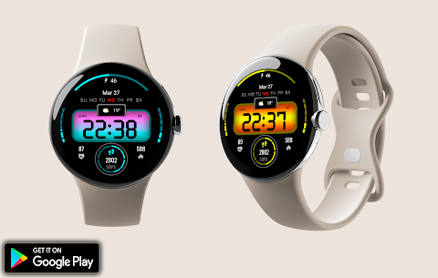Digital sport color WatchFace screenshot