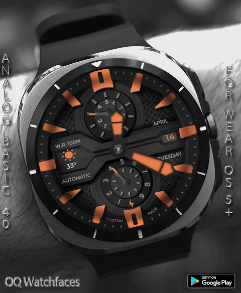 Analog Basic 40 Wear OS 5+ screenshot