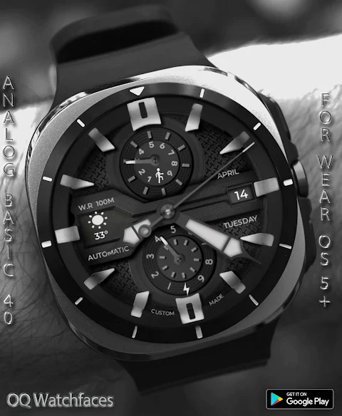 Analog Basic 40 Wear OS 5+ screenshot