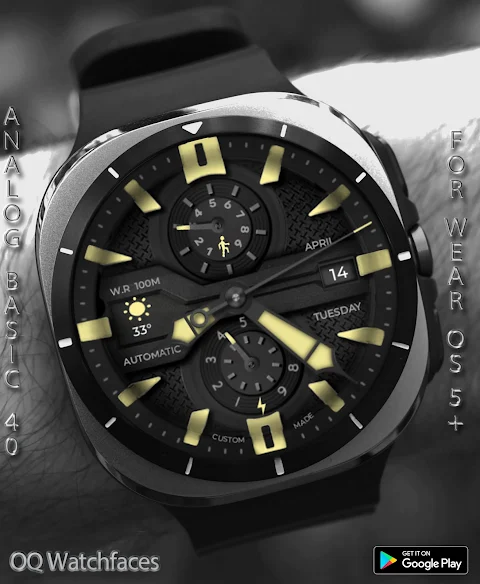 Analog Basic 40 Wear OS 5+ screenshot
