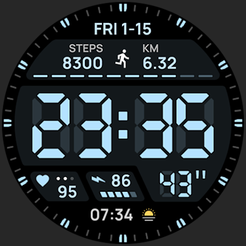 Digital xR Watch Face screenshot