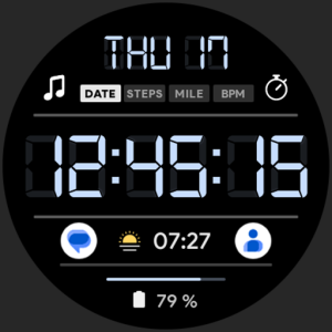 LCD Digital: Watch face