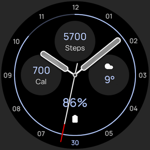 OLED Analog Watch face screenshot
