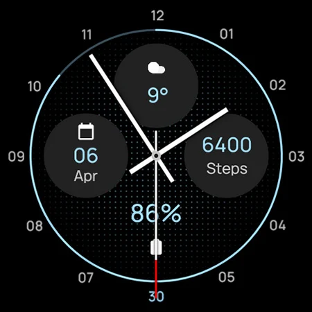 OLED Analog Watch face screenshot