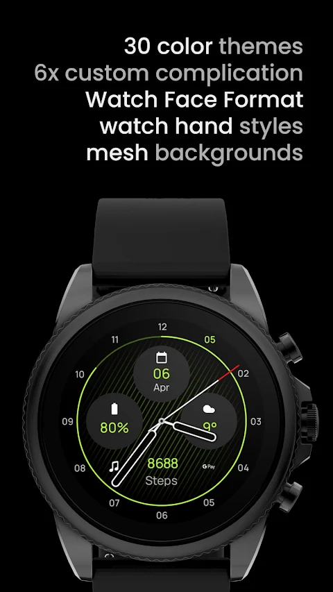 OLED Analog Watch face screenshot