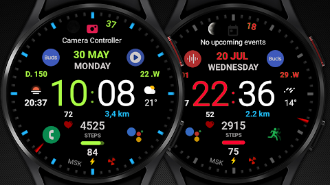 Black practical MOD Watch face screenshot