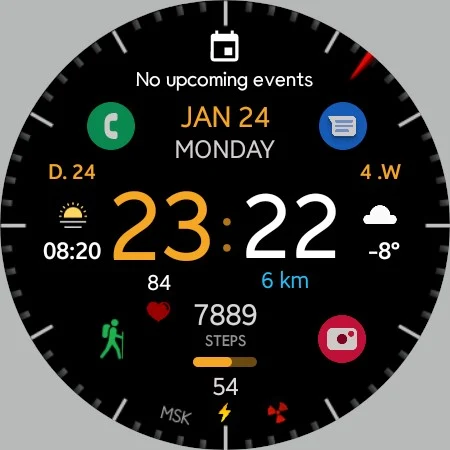 Black practical MOD Watch face screenshot