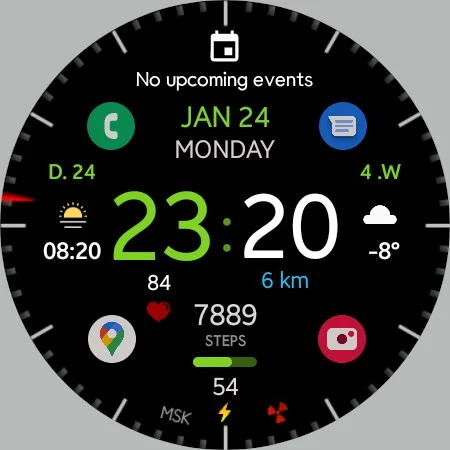 Black practical MOD Watch face screenshot
