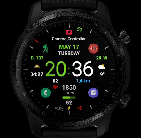 Black practical MOD Watch face screenshot