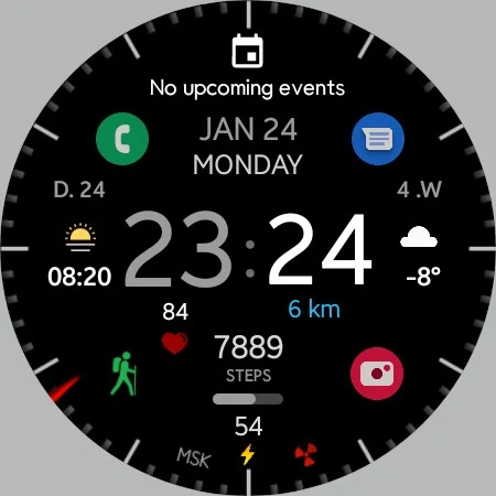 Black practical MOD Watch face screenshot