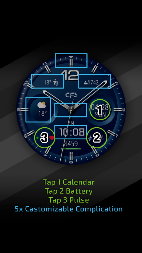 CFS121 Classic watch face screenshot