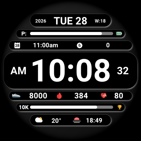 DADAM129: Digital Watch Face screenshot