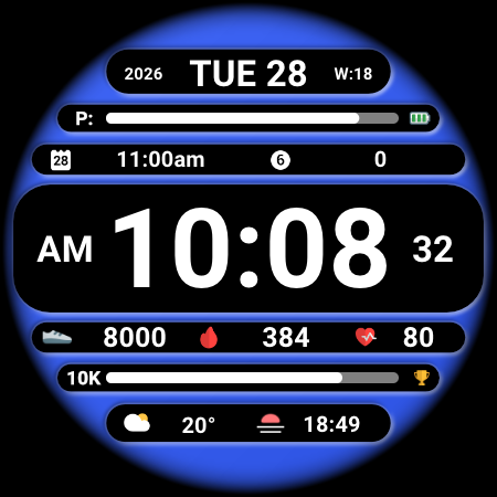 DADAM129: Digital Watch Face screenshot