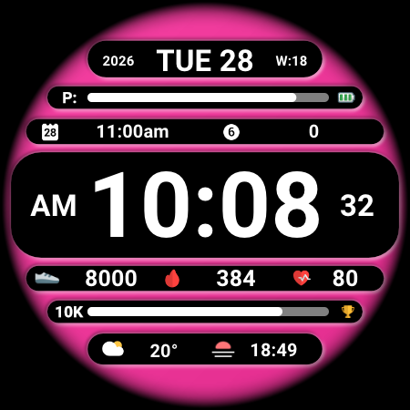 DADAM129: Digital Watch Face screenshot