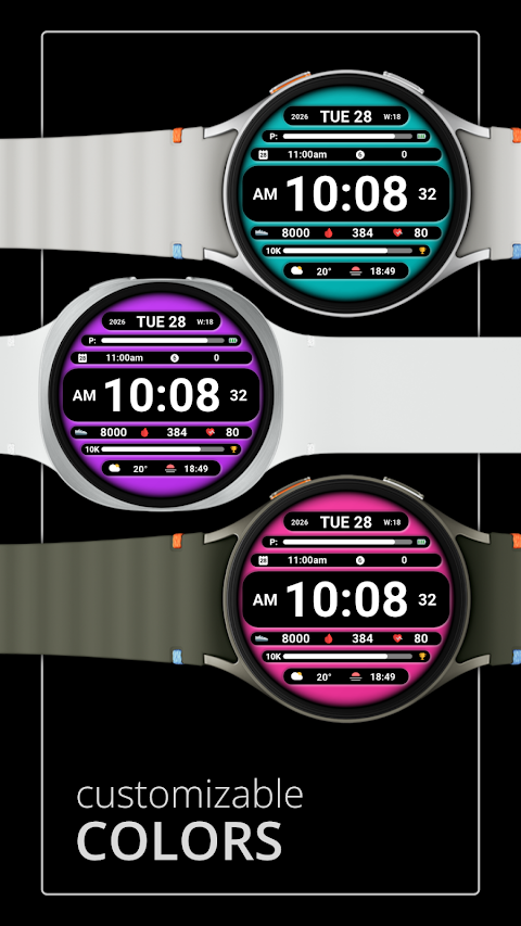 DADAM129: Digital Watch Face screenshot