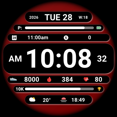 DADAM129: Digital Watch Face screenshot