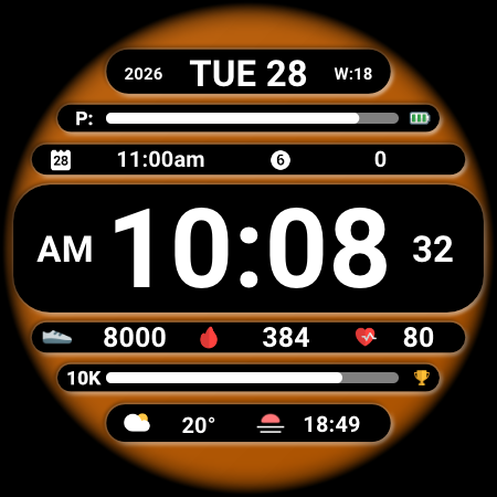 DADAM129: Digital Watch Face screenshot