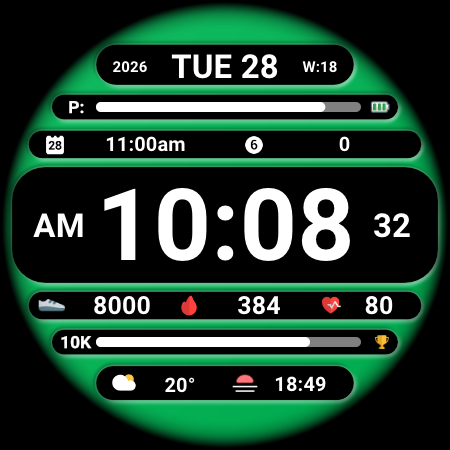 DADAM129: Digital Watch Face screenshot