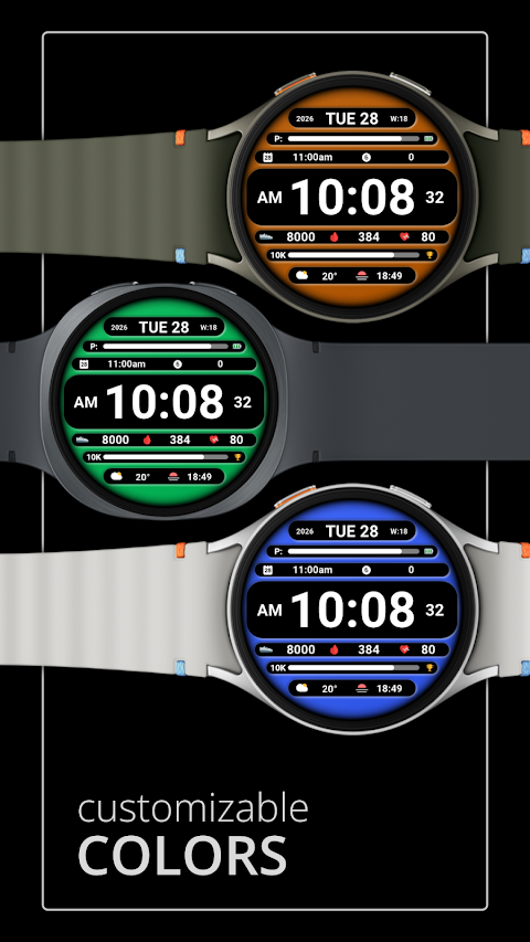 DADAM129: Digital Watch Face screenshot