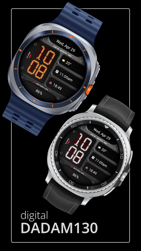 DADAM130: Digital Watch Face screenshot