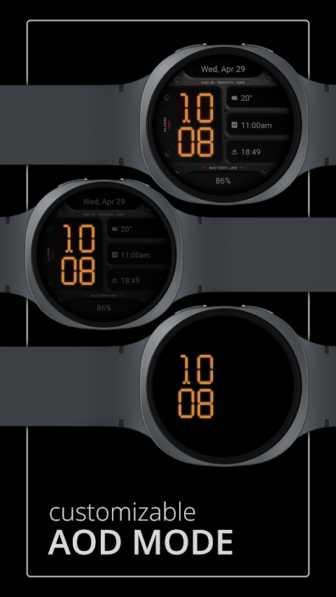 DADAM130: Digital Watch Face screenshot