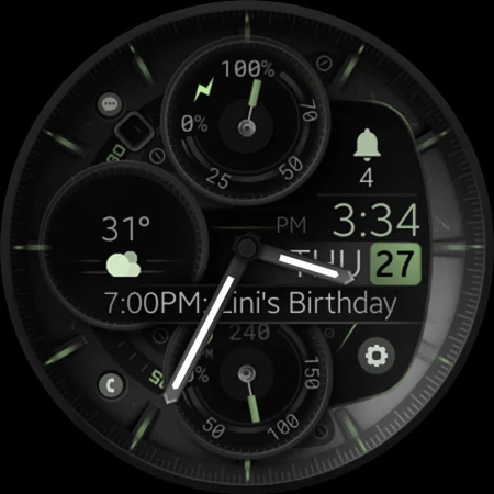 Dream 146 Hybrid watch face screenshot