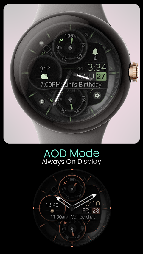 Dream 146 Hybrid watch face screenshot