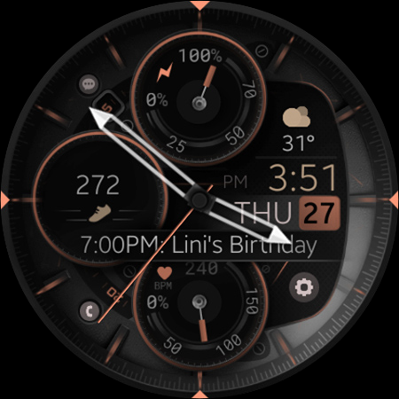 Dream 146 Hybrid watch face screenshot