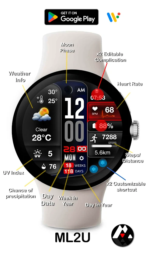 ML2U 233 Watch Face screenshot