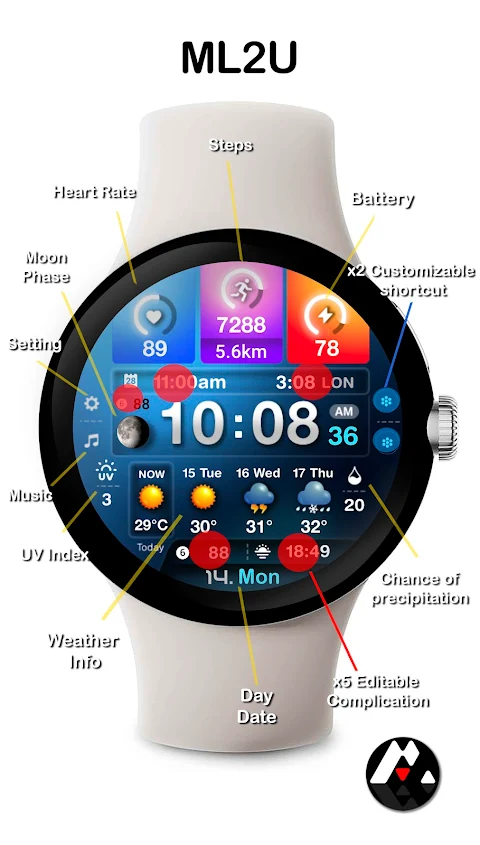 ML2U 243 Watch Face screenshot