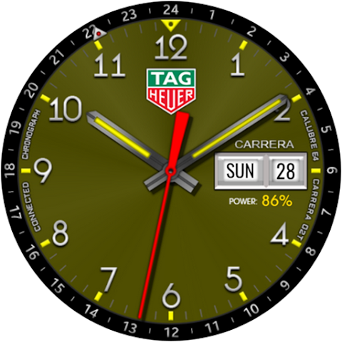 TAG CARRERA Hybrid Watch Face screenshot