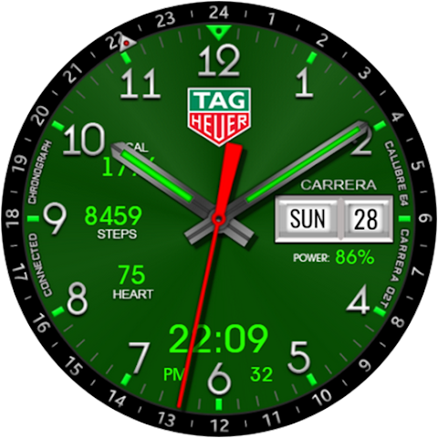 TAG CARRERA Hybrid Watch Face screenshot
