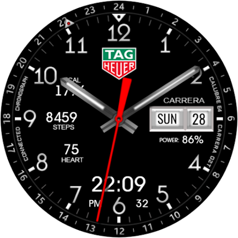 TAG CARRERA Hybrid Watch Face screenshot