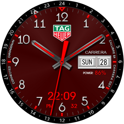TAG CARRERA Hybrid Watch Face screenshot