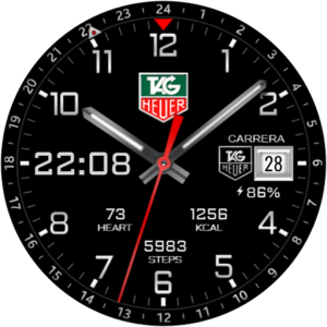 Hybrid TAG Carrera Watch face
