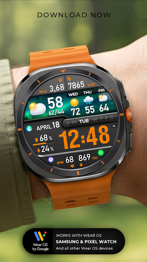 PER8 Digital Watch Face screenshot