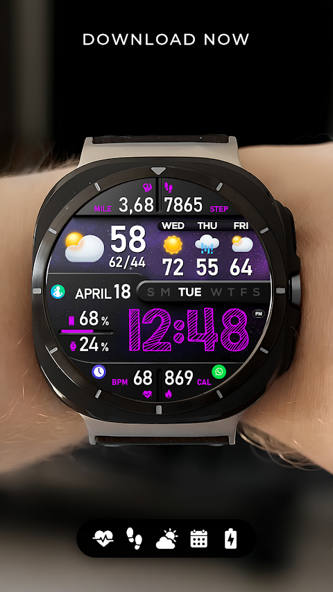 PER8 Digital Watch Face screenshot