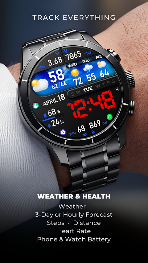 PER8 Digital Watch Face screenshot
