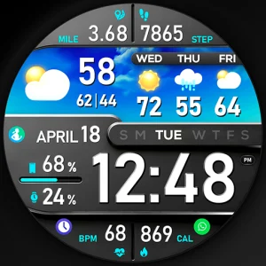 PER8 Digital Watch Face