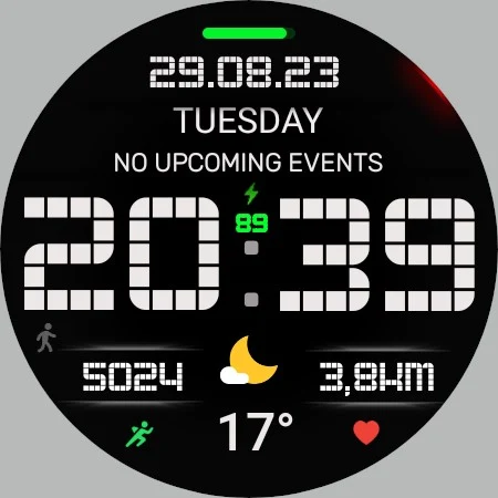 Pixel MOD Black Watch face screenshot
