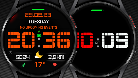 Pixel MOD Black Watch face screenshot