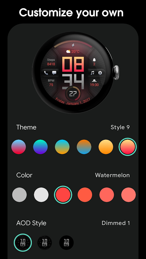 PRADO 78 Digital Watch Face screenshot