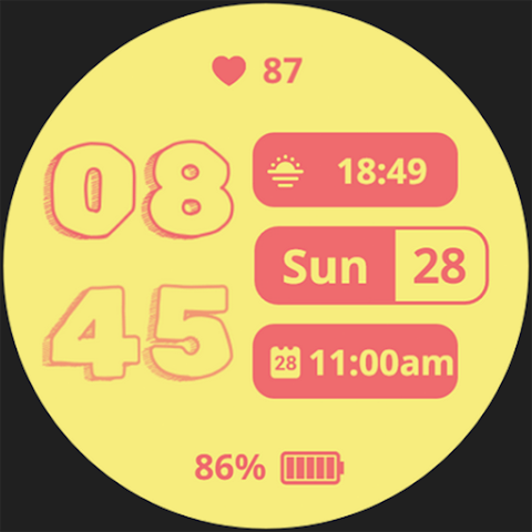 Sencillo Watch Face screenshot