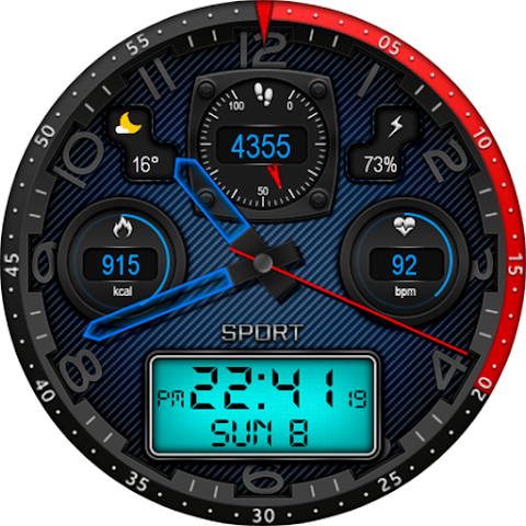 Hybrid Zanes Watch Face screenshot