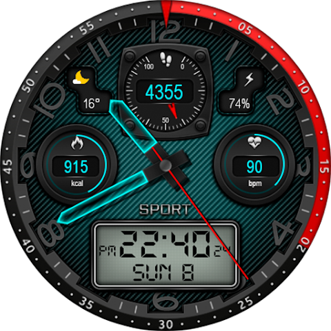 Hybrid Zanes Watch Face screenshot