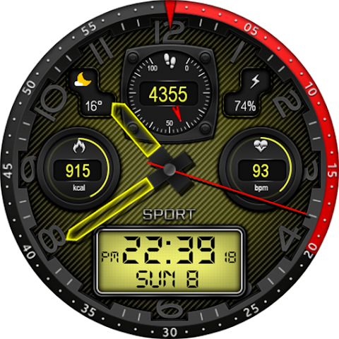 Hybrid Zanes Watch Face screenshot