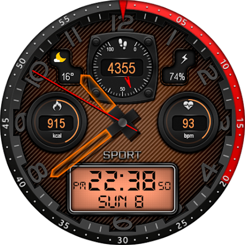 Hybrid Zanes Watch Face screenshot