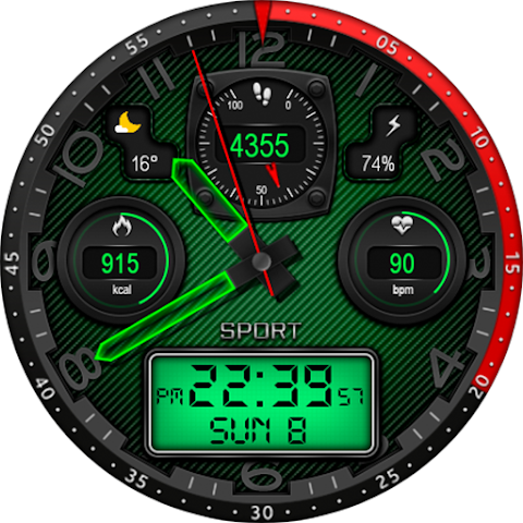 Hybrid Zanes Watch Face screenshot