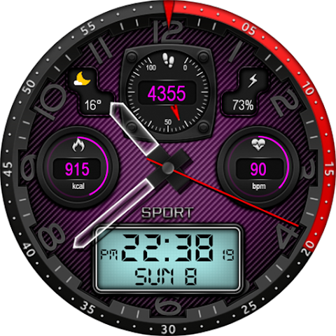 Hybrid Zanes Watch Face screenshot